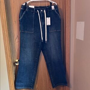 Brand New Judy Blue  2025 Funkytown Dark Blue Wide-Leg Jeans with Drawstring